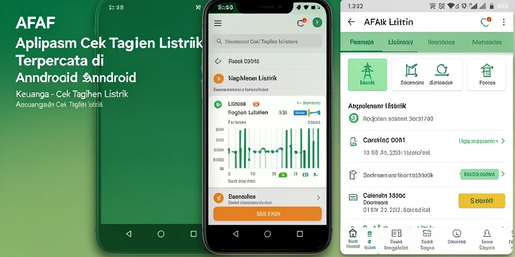 Tampilan antarmuka AFAF untuk cek tagihan listrik yang sederhana dan mudah digunakan.