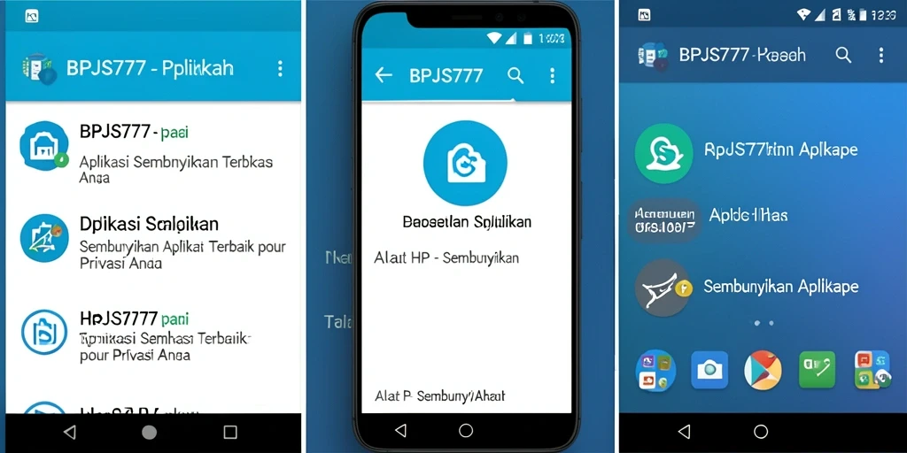 Tampilan antarmuka aplikasi BPJS777 untuk menyembunyikan aplikasi.