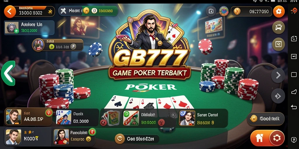 Tampilan antarmuka GB777 yang menarik saat bermain Poker.