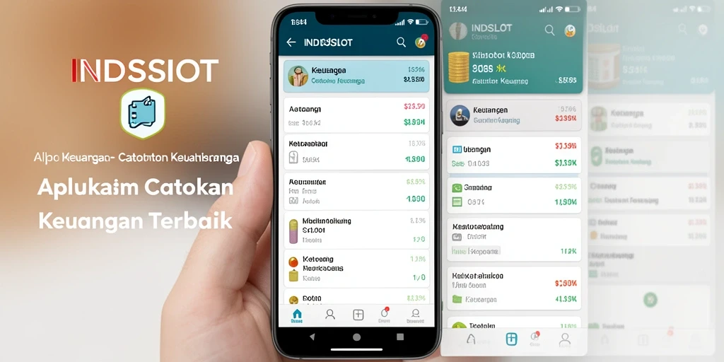 Tampilan antarmuka aplikasi INDSLOT untuk catatan keuangan.