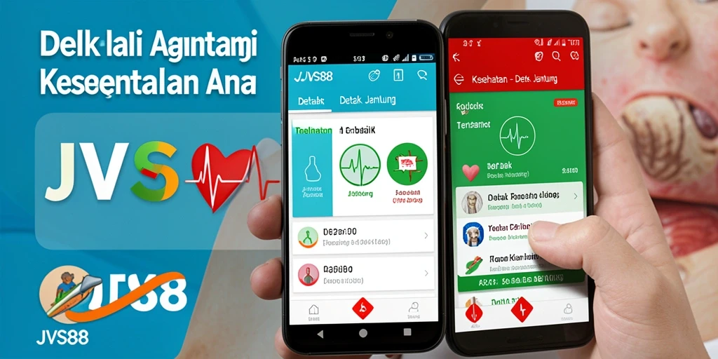 Tampilan antarmuka aplikasi JVS88 untuk detak jantung.