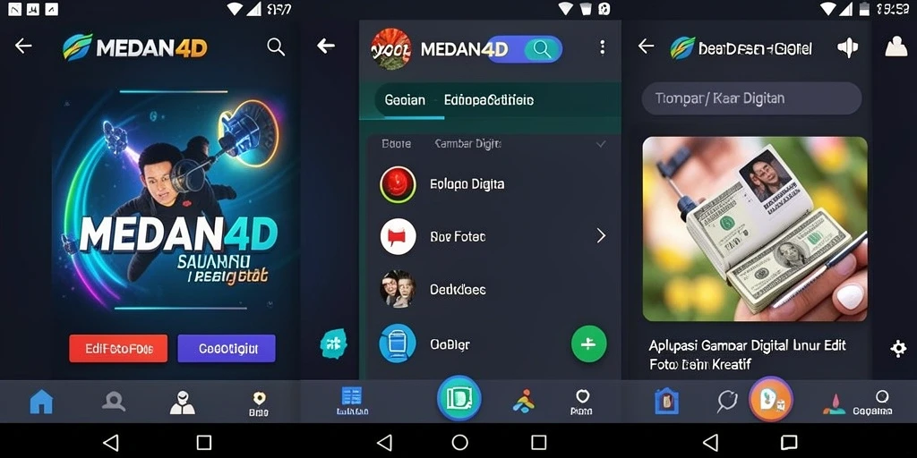 Antarmuka MEDAN4D yang inovatif untuk pengeditan gambar.