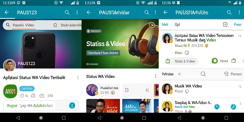 Tampilan antarmuka PAUS123 yang menarik dan fungsional untuk Status WA Video.