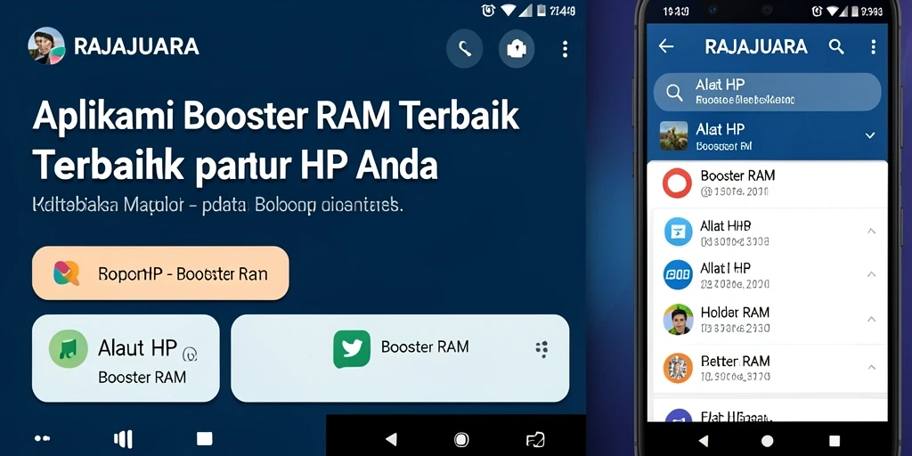 Antarmuka RAJAJUARA dengan fungsi optimasi RAM yang efisien.