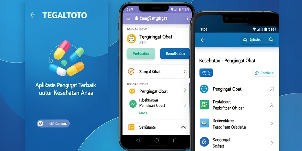 Antarmuka aplikasi TEGALTOTO untuk pengingat obat secara efektif.