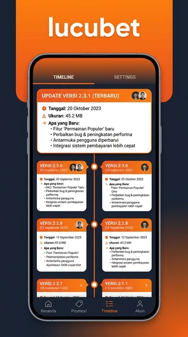 Riwayat Versi Aplikasi lucubet untuk Android